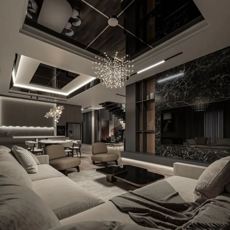 Dubai luxury living room design